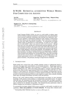 R-WoM: Retrieval-augmented World Model For Computer-use Agents