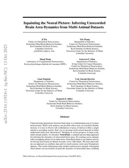 Inpainting the Neural Picture: Inferring Unrecorded Brain Area Dynamics from Multi-Animal Datasets