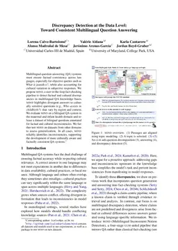 Discrepancy Detection at the Data Level: Toward Consistent Multilingual Question Answering