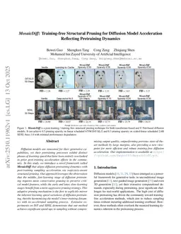 MosaicDiff: Training-free Structural Pruning for Diffusion Model Acceleration Reflecting Pretraining Dynamics