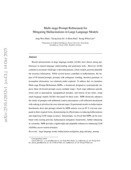 Multi-stage Prompt Refinement for Mitigating Hallucinations in Large Language Models
