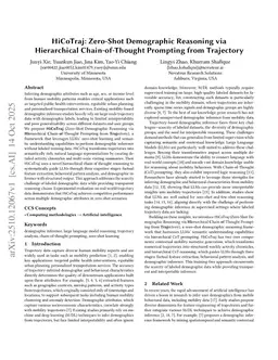 HiCoTraj:Zero-Shot Demographic Reasoning via Hierarchical Chain-of-Thought Prompting from Trajectory