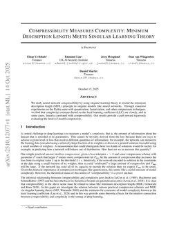 Compressibility Measures Complexity: Minimum Description Length Meets Singular Learning Theory
