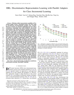DRL: Discriminative Representation Learning with Parallel Adapters for Class Incremental Learning