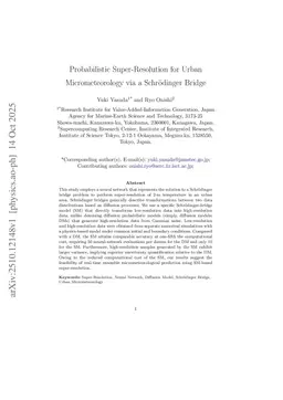 Probabilistic Super-Resolution for Urban Micrometeorology via a Schrödinger Bridge