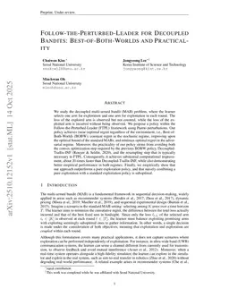 Follow-the-Perturbed-Leader for Decoupled Bandits: Best-of-Both-Worlds and Practicality