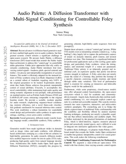 Audio Palette: A Diffusion Transformer with Multi-Signal Conditioning for Controllable Foley Synthesis