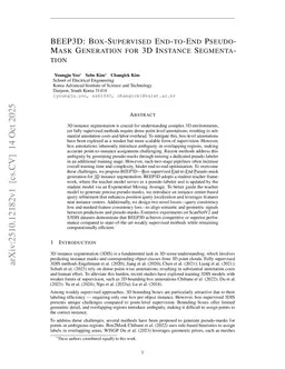 BEEP3D: Box-Supervised End-to-End Pseudo-Mask Generation for 3D Instance Segmentation