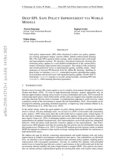 Deep SPI: Safe Policy Improvement via World Models