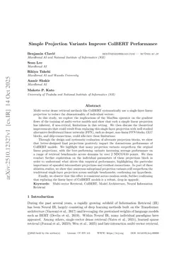 Simple Projection Variants Improve ColBERT Performance
