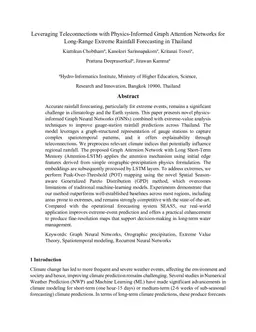 Leveraging Teleconnections with Physics-Informed Graph Attention Networks for Long-Range Extreme Rainfall Forecasting in Thailand