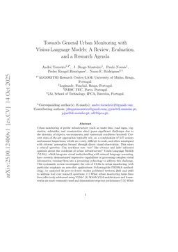 Towards General Urban Monitoring with Vision-Language Models: A Review, Evaluation, and a Research Agenda