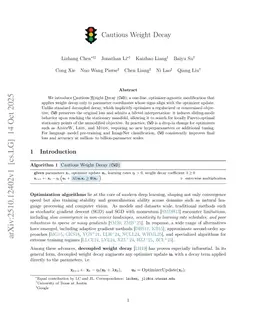 Cautious Weight Decay