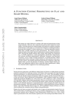 A Function Centric Perspective On Flat and Sharp Minima