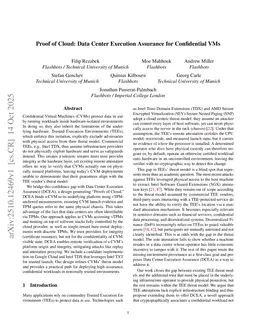 Proof of Cloud: Data Center Execution Assurance for Confidential VMs