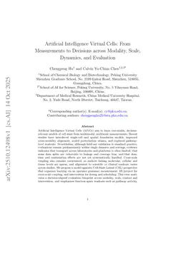 Artificial Intelligence Virtual Cells: From Measurements to Decisions across Modality, Scale, Dynamics, and Evaluation