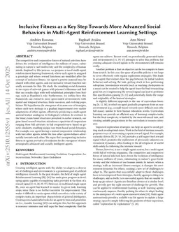 Inclusive Fitness as a Key Step Towards More Advanced Social Behaviors in Multi-Agent Reinforcement Learning Settings