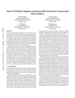 Aixel: A Unified, Adaptive and Extensible System for AI-powered Data Analysis
