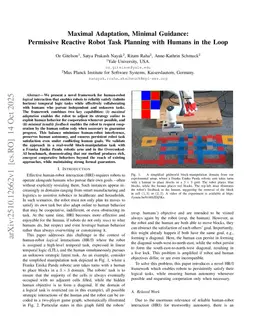 Maximal Adaptation, Minimal Guidance: Permissive Reactive Robot Task Planning with Humans in the Loop
