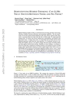 Demystifying Hybrid Thinking: Can LLMs Truly Switch Between Think and No-Think?