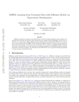 DiffEM: Learning from Corrupted Data with Diffusion Models via Expectation Maximization