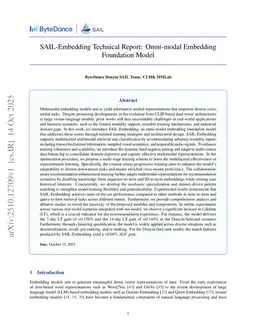 SAIL-Embedding Technical Report: Omni-modal Embedding Foundation Model