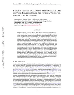 Beyond Seeing: Evaluating Multimodal LLMs on Tool-Enabled Image Perception, Transformation, and Reasoning