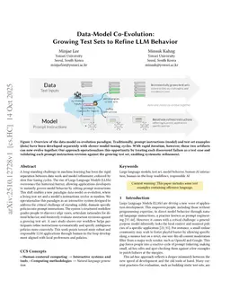 Data-Prompt Co-Evolution: Growing Test Sets to Refine LLM Behavior