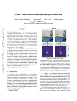 What If : Understanding Motion Through Sparse Interactions