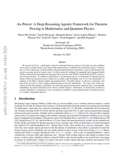 Ax-Prover: A Deep Reasoning Agentic Framework for Theorem Proving in Mathematics and Quantum Physics