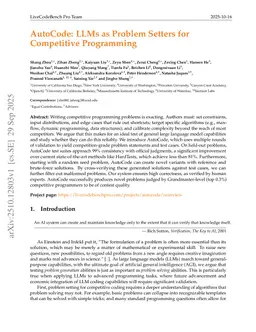 AutoCode: LLMs as Problem Setters for Competitive Programming