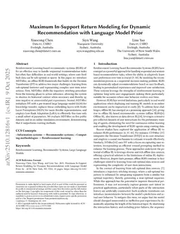 Maximum In-Support Return Modeling for Dynamic Recommendation with Language Model Prior