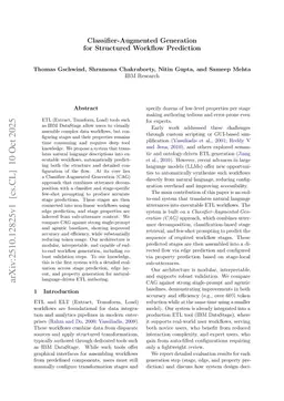 Classifier-Augmented Generation for Structured Workflow Prediction