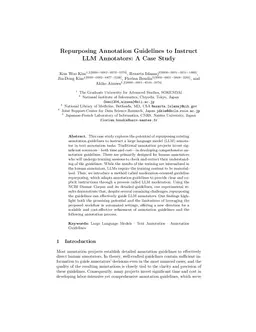 Repurposing Annotation Guidelines to Instruct LLM Annotators: A Case Study