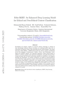 Ethic-BERT: An Enhanced Deep Learning Model for Ethical and Non-Ethical Content Classification