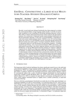 EduDial: Constructing a Large-scale Multi-turn Teacher-Student Dialogue Corpus