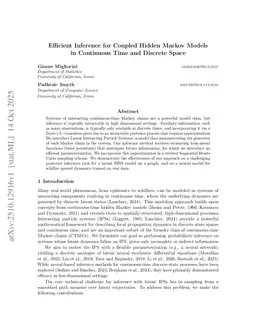 Efficient Inference for Coupled Hidden Markov Models in Continuous Time and Discrete Space