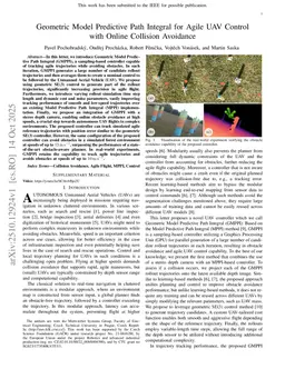 Geometric Model Predictive Path Integral for Agile UAV Control with Online Collision Avoidance