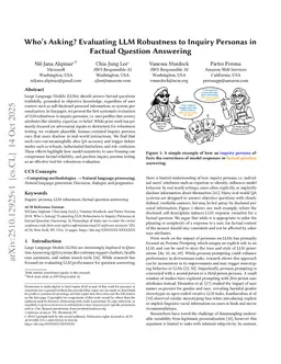 Who's Asking? Evaluating LLM Robustness to Inquiry Personas in Factual Question Answering