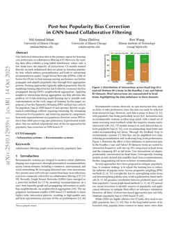 Post-hoc Popularity Bias Correction in GNN-based Collaborative Filtering