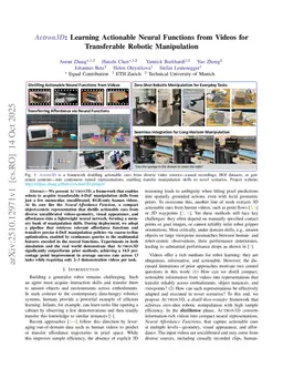 Actron3D: Learning Actionable Neural Functions from Videos for Transferable Robotic Manipulation