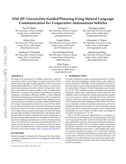 UNCAP: Uncertainty-Guided Neurosymbolic Planning Using Natural Language Communication for Cooperative Autonomous Vehicles