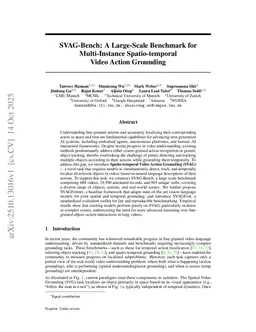 SVAG-Bench: A Large-Scale Benchmark for Multi-Instance Spatio-temporal Video Action Grounding