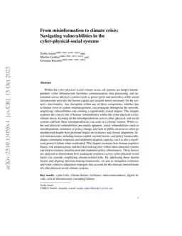 From misinformation to climate crisis: Navigating vulnerabilities in the cyber-physical-social systems
