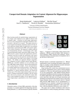 Unsupervised Domain Adaptation via Content Alignment for Hippocampus Segmentation