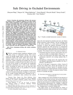 Safe Driving in Occluded Environments