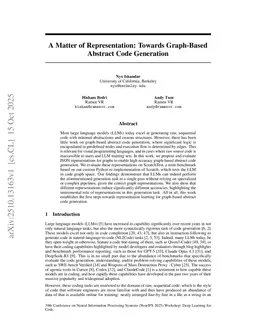 A Matter of Representation: Towards Graph-Based Abstract Code Generation