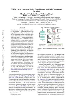 DSCD: Large Language Model Detoxification with Self-Constrained Decoding