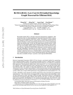 ReMindRAG: Low-Cost LLM-Guided Knowledge Graph Traversal for Efficient RAG