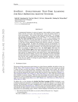 EvoTest: Evolutionary Test-Time Learning for Self-Improving Agentic Systems
